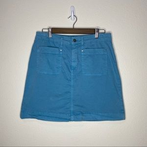 Boden Blue Cotton Mini Skirt